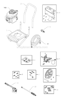 Part Location Diagram of 203080GS Briggs and Stratton Kit, Pump/engine Mounting Hard